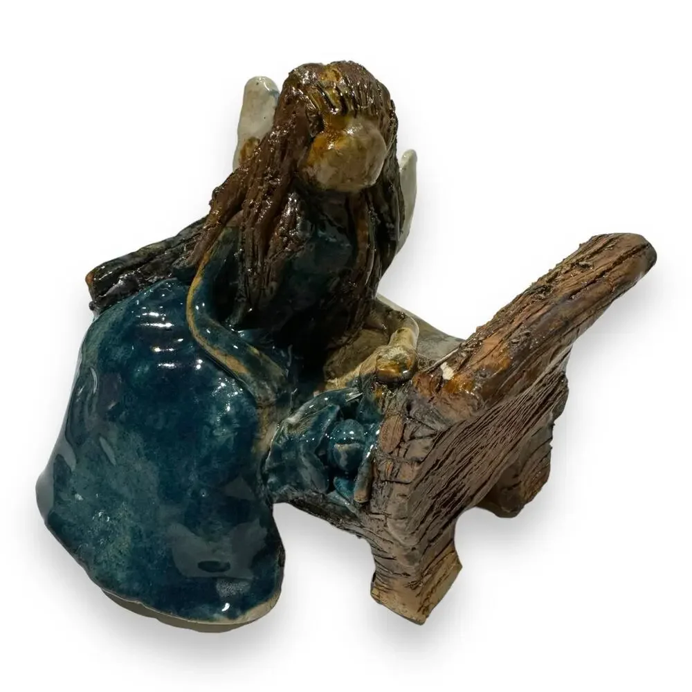 Guardian Angel Ceramic Figurine Statue RLP
